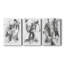 Graphite abstrait I - Toile tendue sur mesure avec châssis - 3 pièces-200241386
