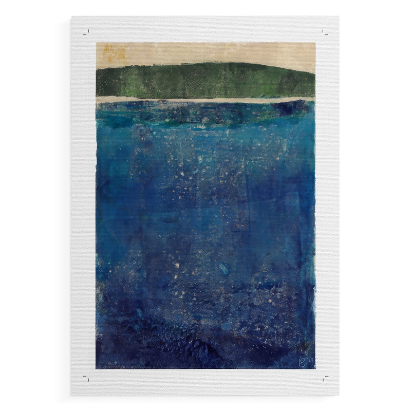 Island Escape II - Impression sur toile seulement - NON-CADRE, H 27 po x l 18 po