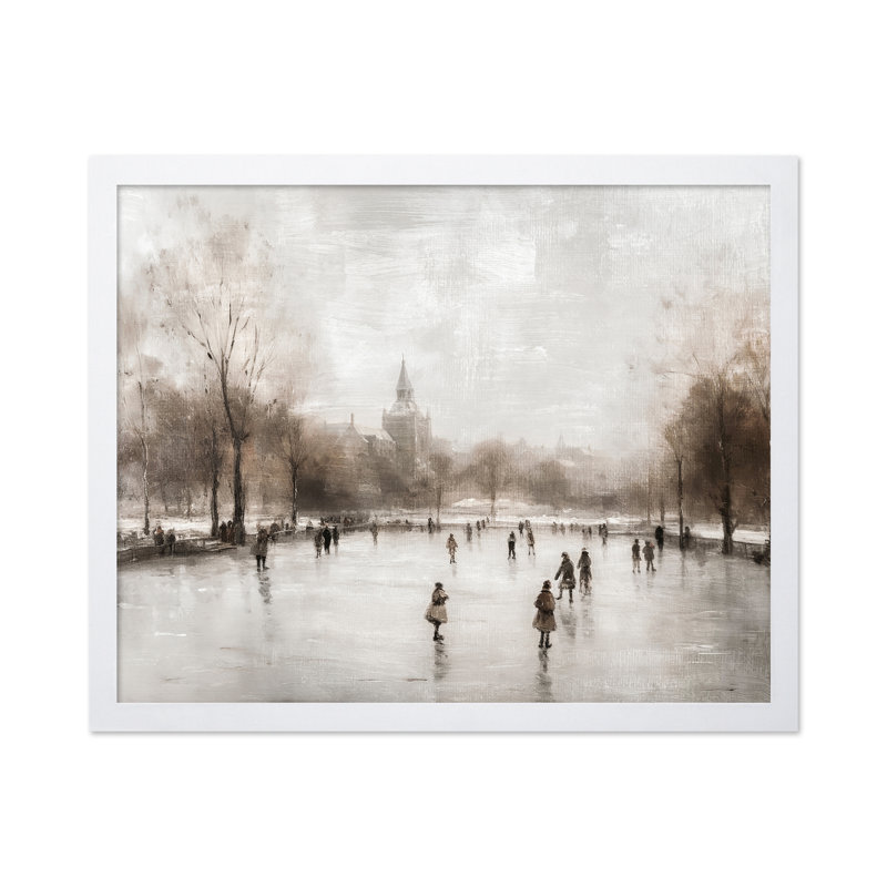 Patin à glace, Poster, White Framed, 08"H x 10"W