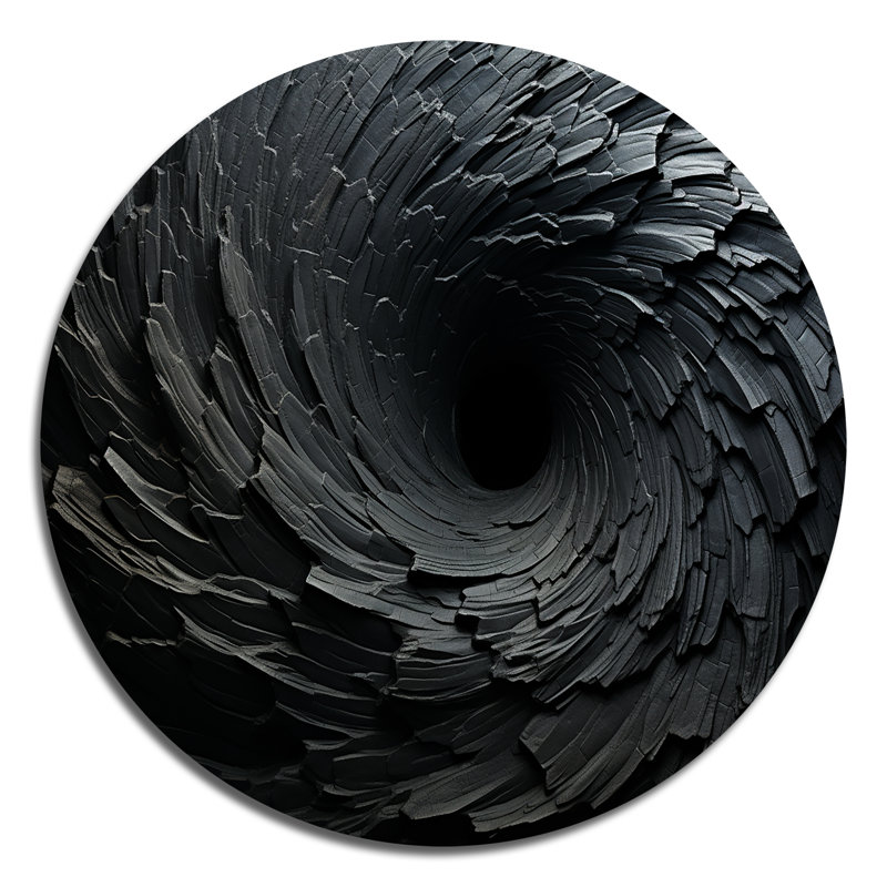 Donnellson - Art abstrait rond en métal, H 29 po x l 29 po