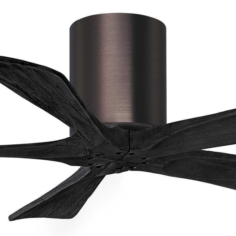 Ventilateur à pales encastré 5 pales Irene, Bronze brossé, Noir mat, 42"