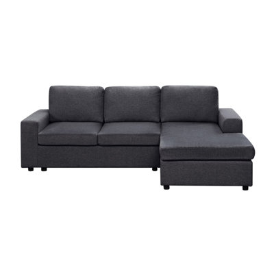 Modern Sofa Aurelle 94.5" Sofa With Reversible Chaise Linen