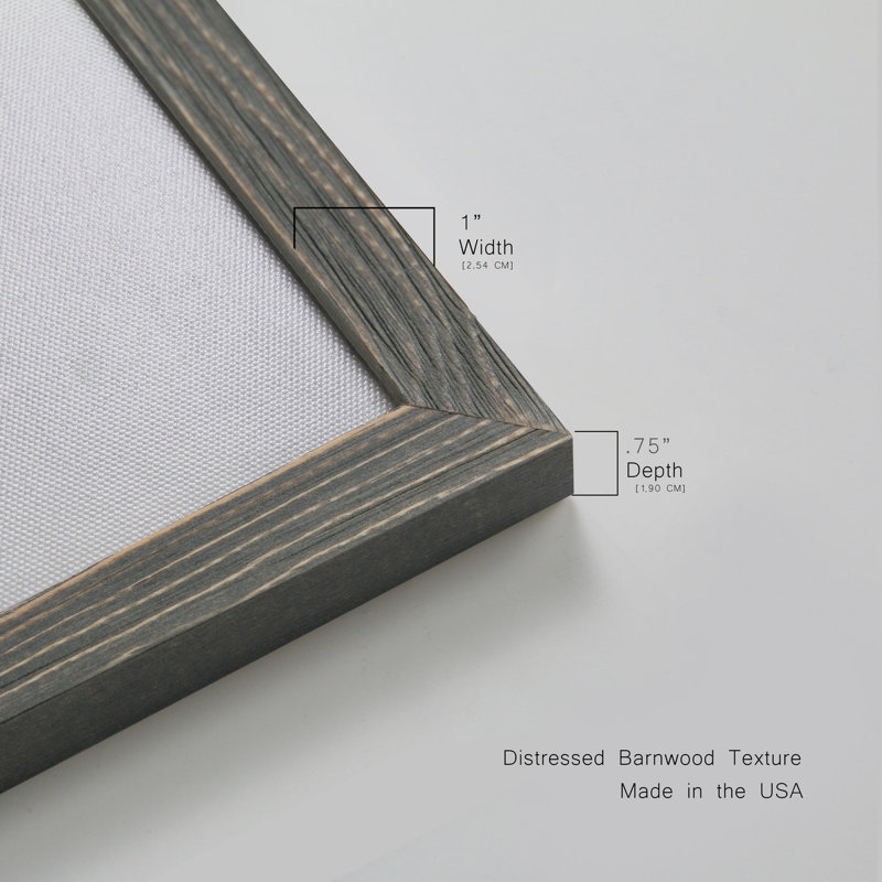 Brise-lames - reproduction encadrée de qualité supérieure - prête à être accrochée, Papier gris