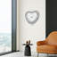 Bashira Glass Mirrored Wall Clock Heart Diamond Accent Clock