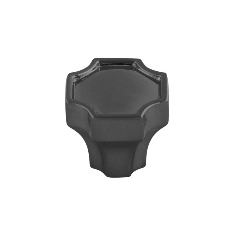 Poignée carrée de la collection Monarch - bouton d'armoire 1-1 / 4 po x 1-1 / 4 po noir mat - Quincaillerie transitionnelle pour tiroirs et armoires
