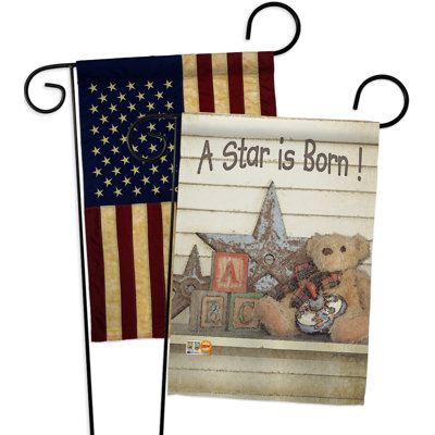 Double Sided 18.5'' H x 13'' W Polyester Garden Flag
