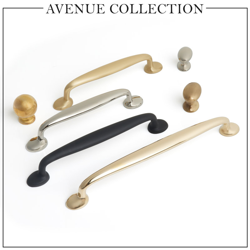 Poignée d'armoire Schaub Avenue, 8", Laiton non laqué