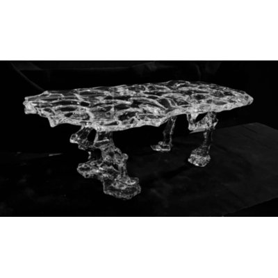 Dining Tables Oval Dining Table Table with Sculptural Branch Base – Modern Luxury Dining Room Table, 78.75" L x 39.37" W x 28.35" H