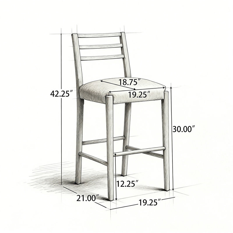 Bar Stool With Ladder Back