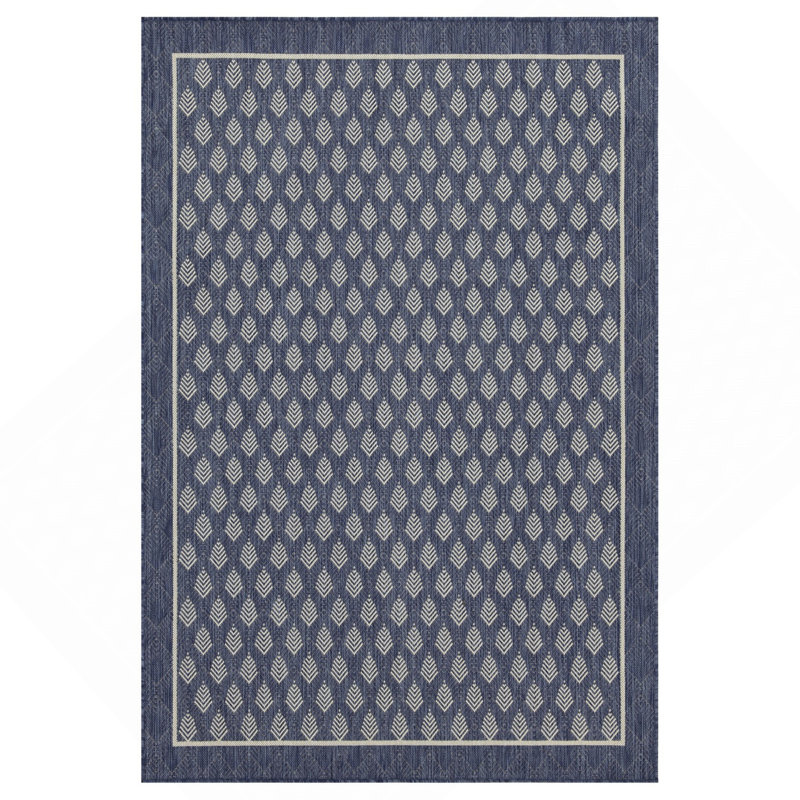 Blue 7 Ft. 10 In. X 10 Ft. 3 In. Indoor/Outdoor Area Rug, Rectangle 7'10" x 10'3"