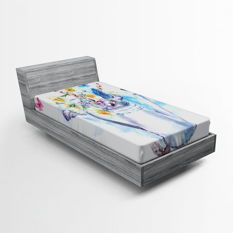 Drap-housse à motif jonquille, Drap-housse simple TG