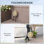 Round Metal Folding Outdoor Side Table , 35.5cm cm W 35.5cm cm D