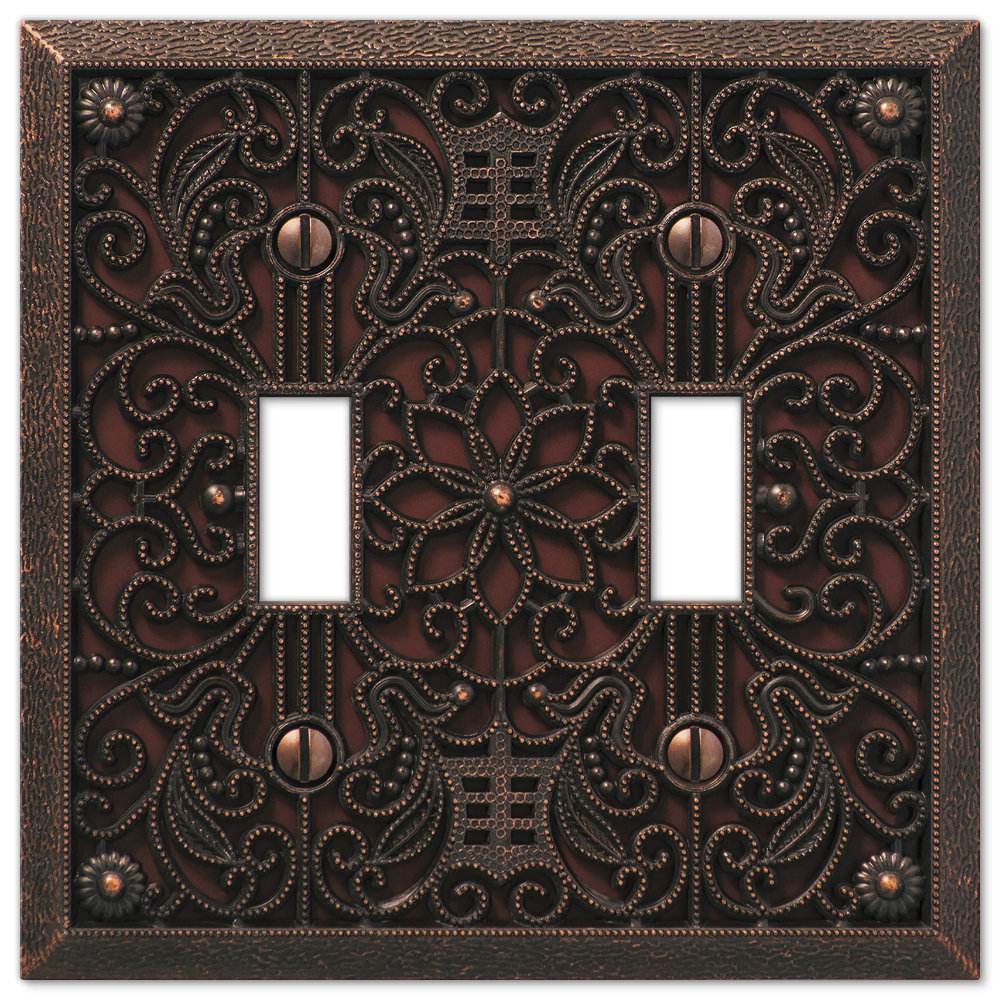 Filigree No Subject 2 - Gang Rocker Standard Wall Plate AmerTac