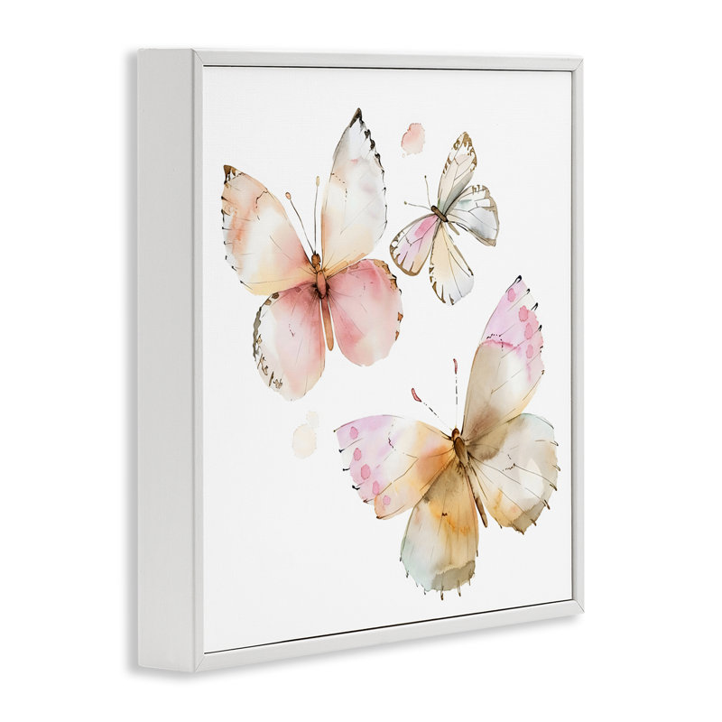Giclée encadrée par un aquarelle rose, design par Creative Studio, 12 x 12, Coastal White Giclee Framed