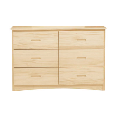 Transitional 6-Drawers Dresser With Pine Finish, Compact And Stylish Storage For Modern Bedrooms