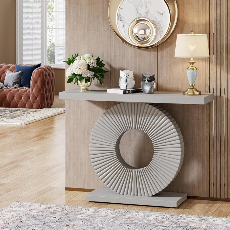100Cm Console Table Slim Hallway Table, Grey