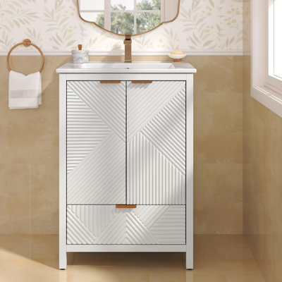 Meuble-lavabo 24 po avec lavabo en céramique