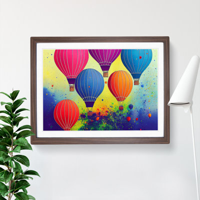 Hot Air Balloons Splashed Vol.4 Abstract - Single Picture Frame Print