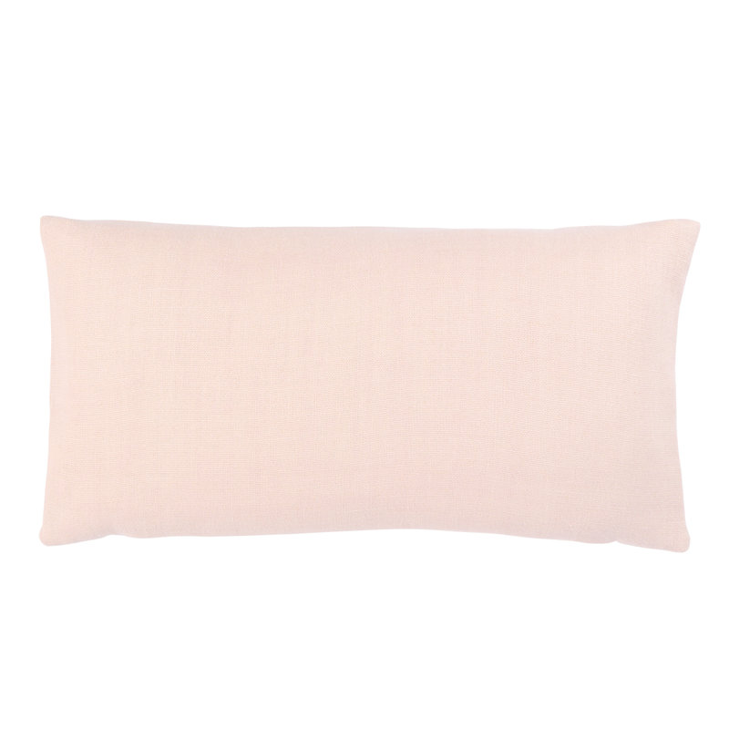 Piet Performance Linen  Lumbar Pillow, 12"H x 24"W, Pink, Rectangular