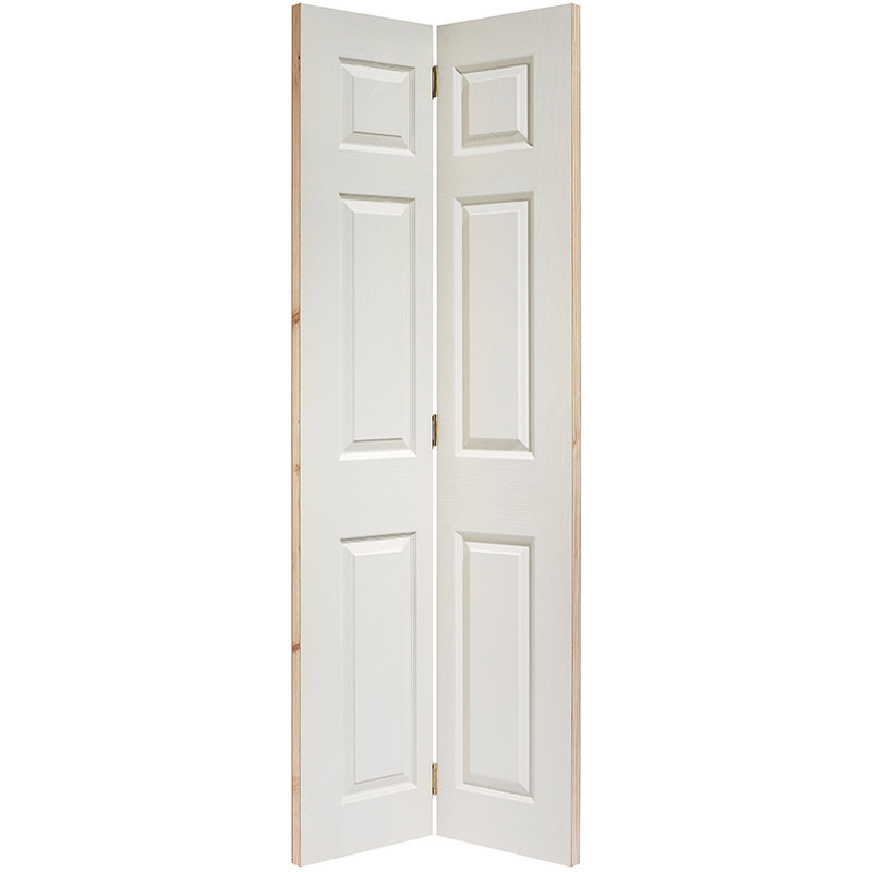 Textured 6P Primed White Internal Bifold Door