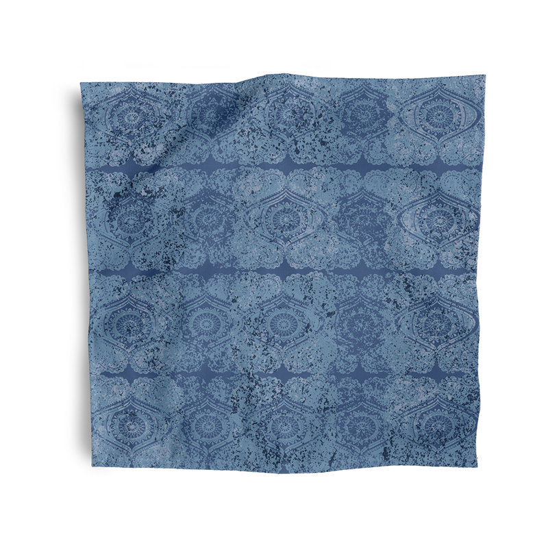 Chaketa Polyester Striped Square Napkin, Blue