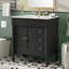 Meuble-lavabo moderne de 30 pouces avec lavabo en céramique, tiroirs, conception à fermeture en douceur et tablette réglable-88224385