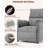 Recliner Chair, Electric Adjustable PU Recliners Home Seating With Remote Control, Modern Reclining Chair With Thick Seat Cushion And Backrest-1845564151
