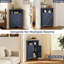 Armoire de rangement à double porte avec tablettes réglables-1279082208