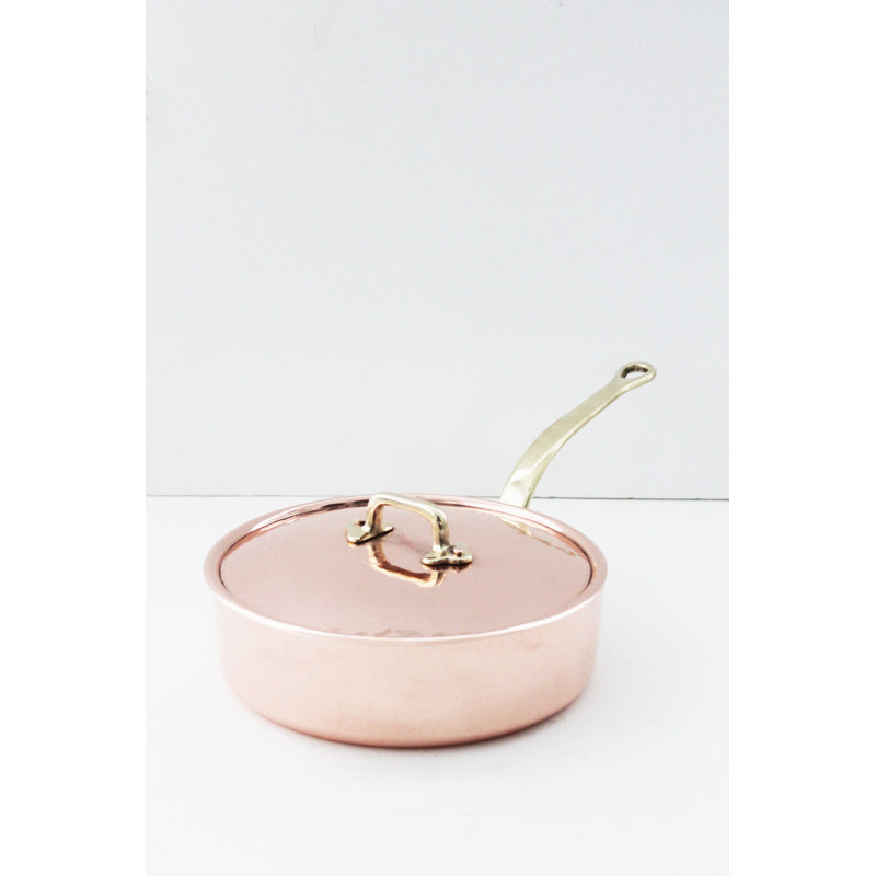 2.25 Quarts Copper Saute Pan with Lid