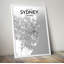 Sydney City Map - No Frame Print-1070727242
