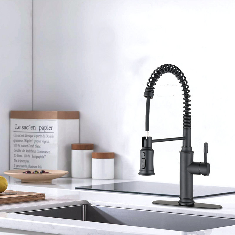 Touch Kitchen Faucet With Pull Down Sprayer, Matte Black