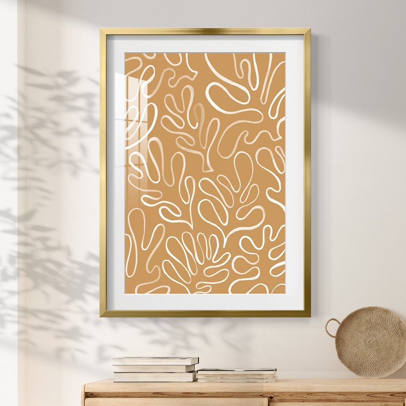 Matisse pièces I - impression encadrée, H 25,5 po x l 17,5 po, Doré