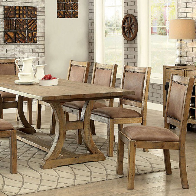 Halpin Dining Table, 42"W x 96"L, Light Brown