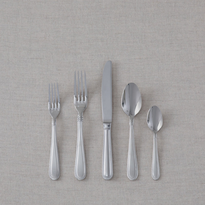 Caviar 5 Piece 18/10 Stainless Steel Flatware Set, Service for 1