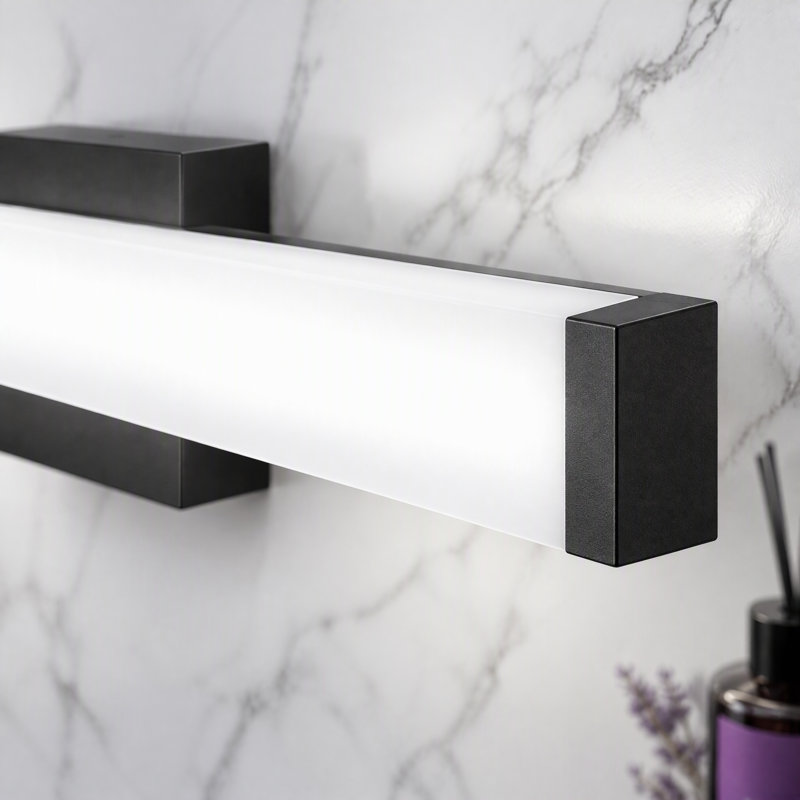 Applique murale pour salle de bain moderne à DEL, 25" W, Brushed Nickel, 14 W