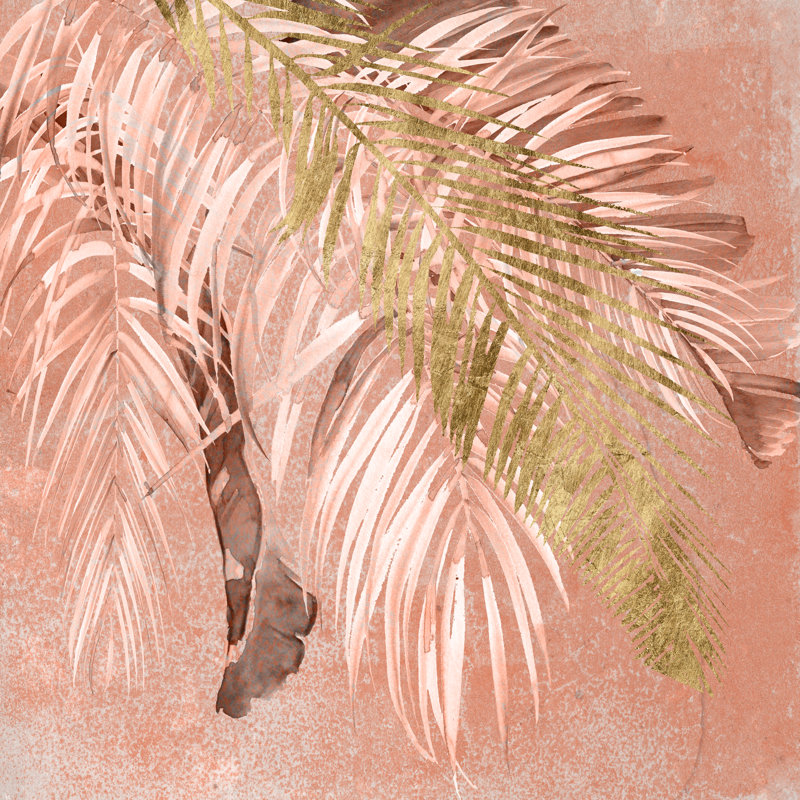 Golden Palms II by Jennifer Paxton Parker - Wrapped Canvas Painting, 91cm H x 91cm W