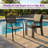 Stackable Aluminum Metal Outdoor Patio Sling Dining Chairs (set Of 4)