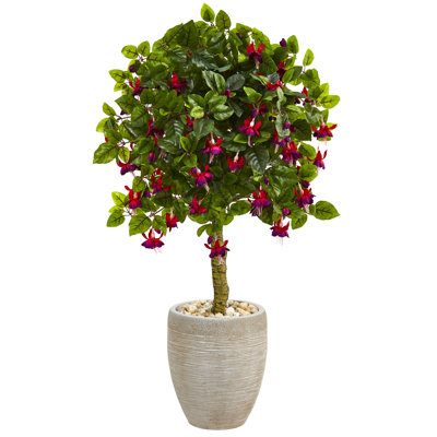 36'' Faux Flowering Tree in Ceramic Planter