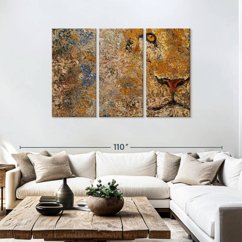 Barbary Lion, 48" H x 74" W