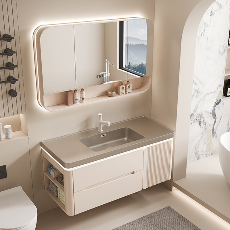 Armoire de salle de bain luxueuse de style français Vanitie, Beige