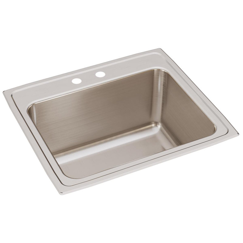 Classic Stainless Steel 25" x 22" x 12-1/8" Undermount Sink, 2 trous