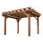 Ensemble de pergola d'extérieur en bois de cèdre 12 pi x 10 pi avec toit en treillis et PowerPort Backyard Discovery Beaumont