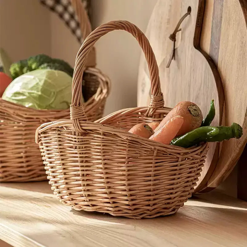 Panier de marché classique en osier, [Large]