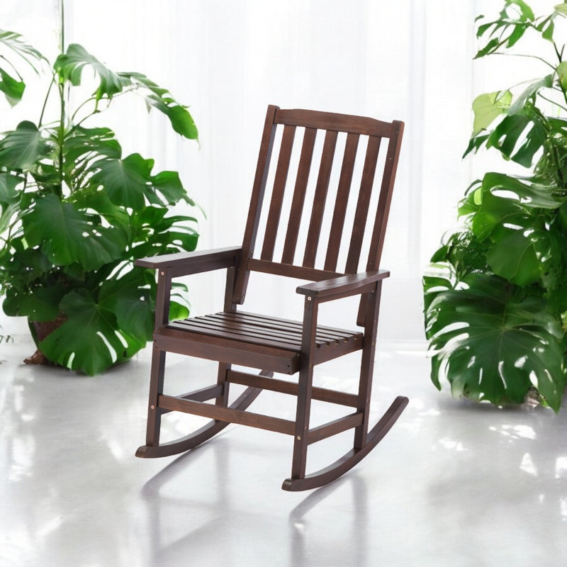 Chaise berçante d'extérieur Yamikani, Brun