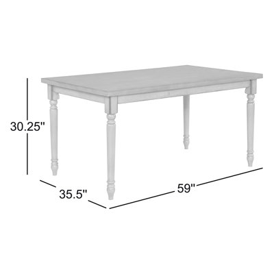 Io 60" Two Tone Solid Wood Farmhouse Dining Table