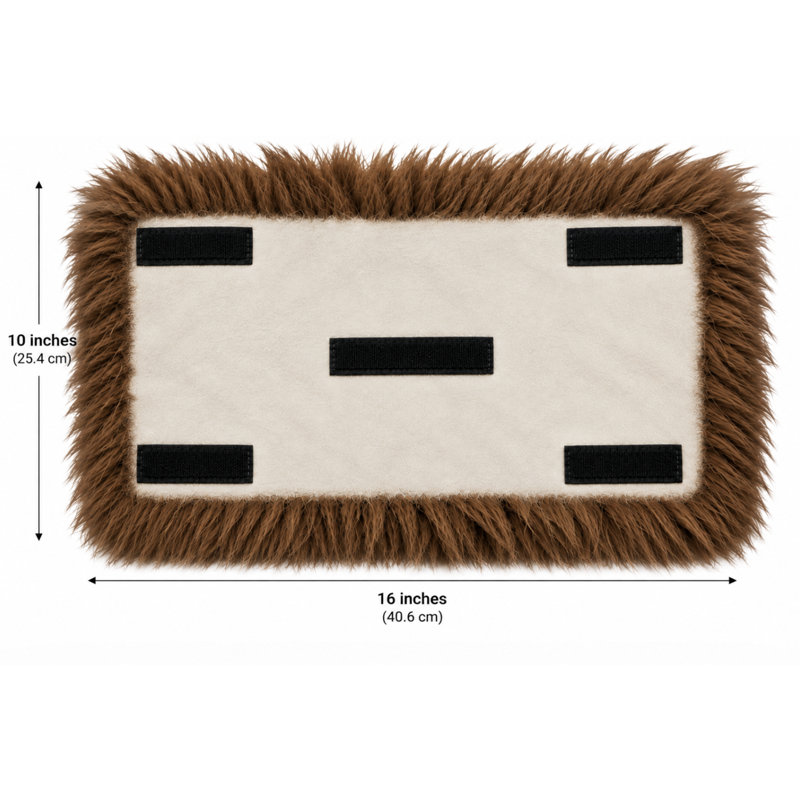 Genuine New Zealand Sheepskin Motorcycle Seat Cover – Made in the USA, Brown