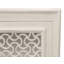 Buffet 4 portes Juno blanc vieilli avec sculpture traditionnelle sur bois massif