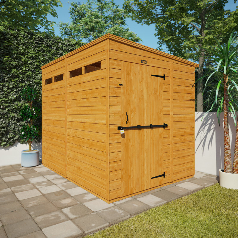 8x6w TigerFlex® Shiplap Pent Security Shed