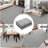 Machine Washable Rug with Rubber Backing for Living Room Braided Printed Texture Non-Slip Dining Room Rug Easy-Cleaning Striped Floor Carpet for Bedroom Office Nursery Playroom-1938697124