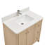 Newel 36 po Meuble-lavabo autoportant à simple cuve en chêne blanc avec plateau en quartz de Carrare